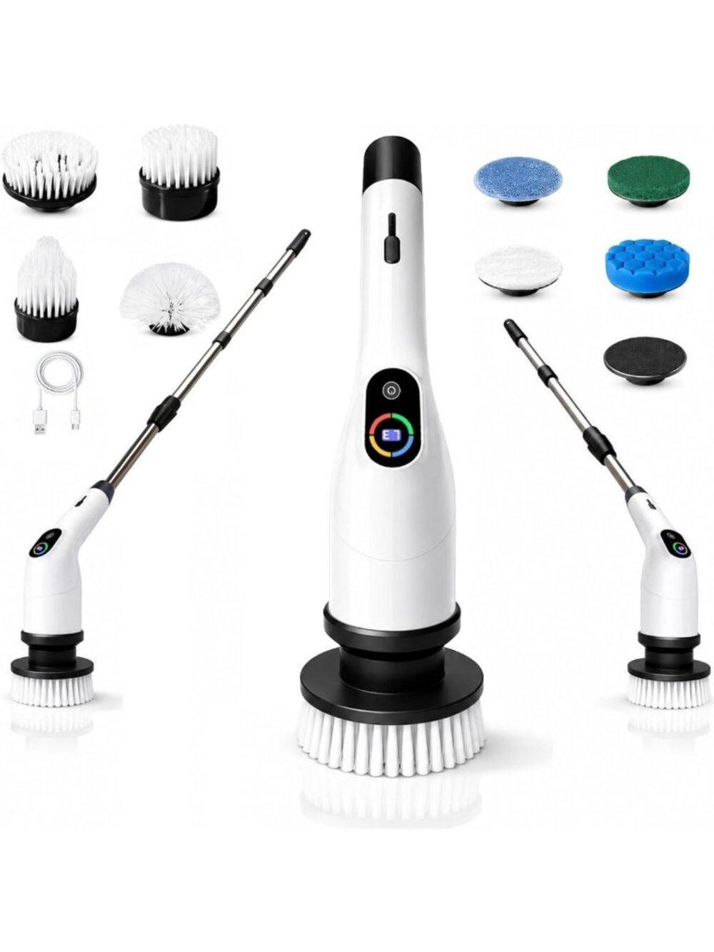 Cordless Electric Spin Scrubber - Powerful Cleaning Brush for Home & Bathroom